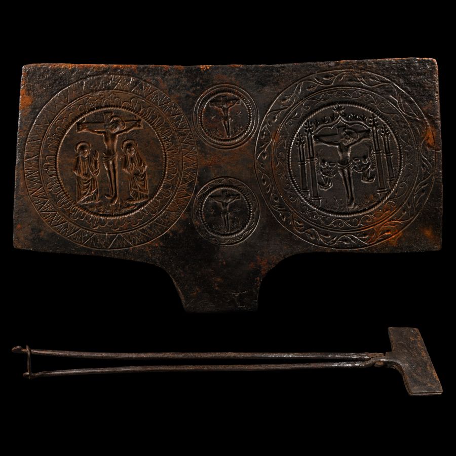 Post Medieval Iron Bread Stamp Scissors