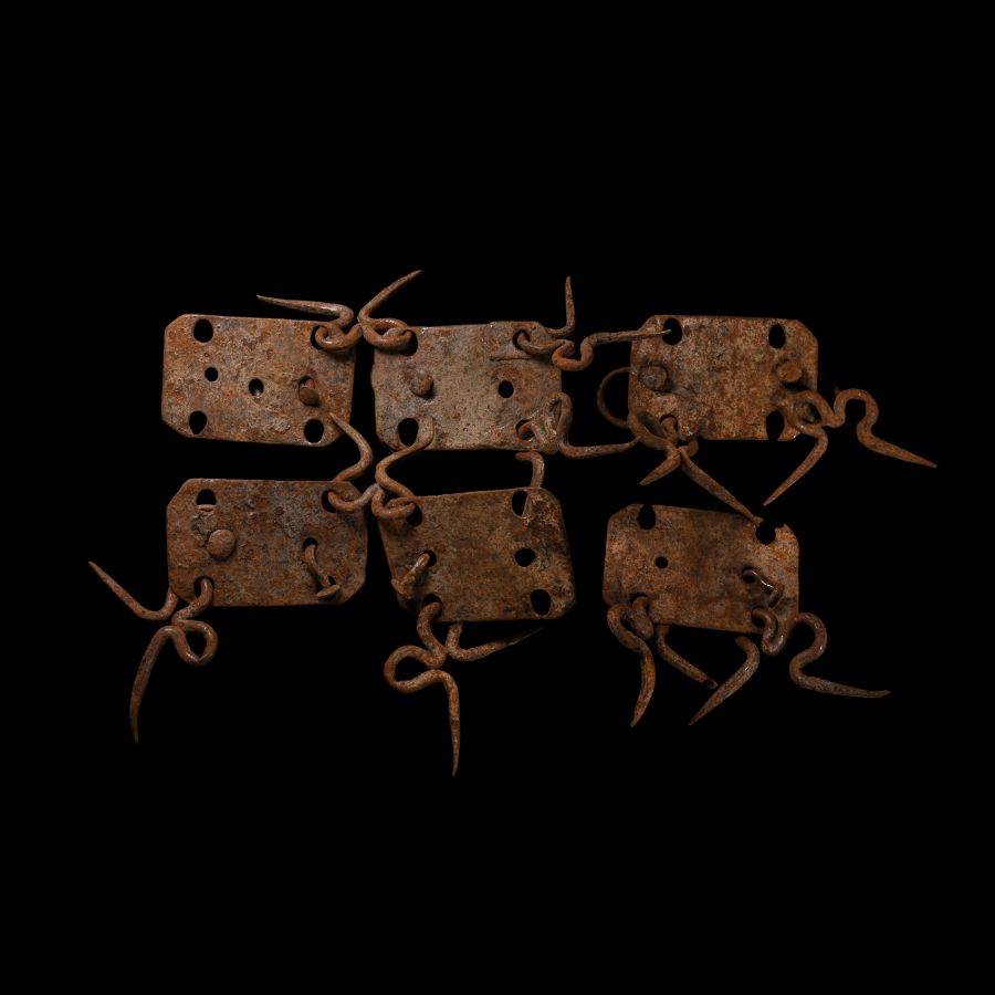 Tudor Period Iron Bear Collar Link Group