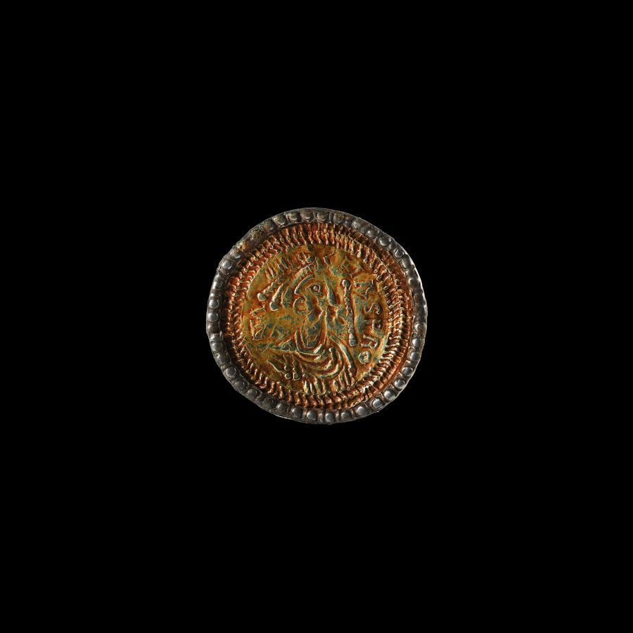 Visigothic Silver-Gilt 'CMASPRO' Nummular Brooch