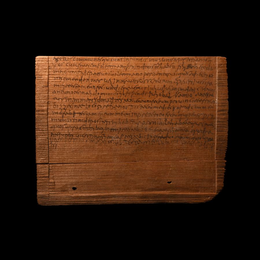 Roman Inked Wooden 'Will of Pomponius Maximinianus' Tablet