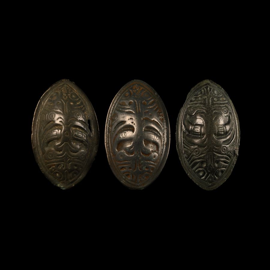 Viking Age Bronze Tortoise-Type Brooch Group