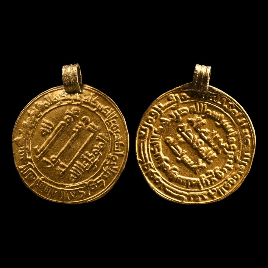 Viking Age Plundered Gold Abbasid Dinar Coin Pendant