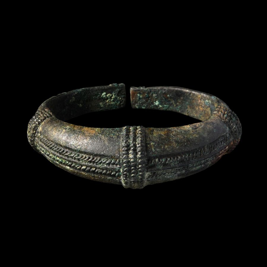 Viking Age Bronze Bracelet with Rope Design