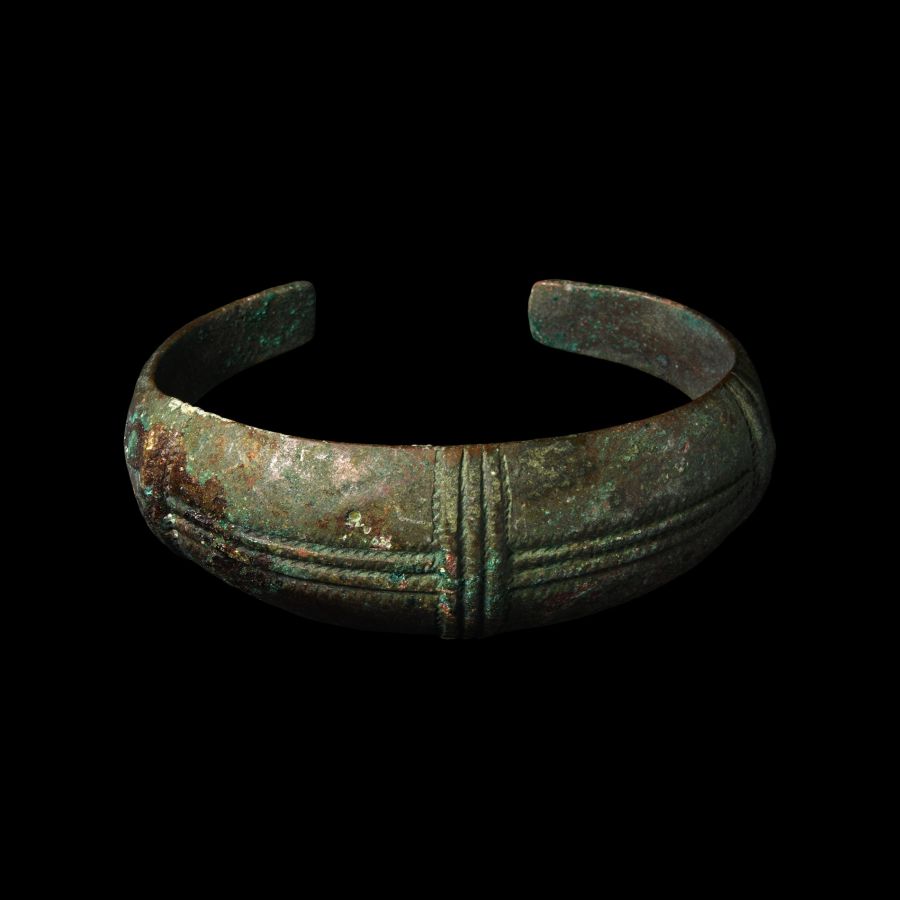 Viking Age Bronze Bracelet with Rope Design