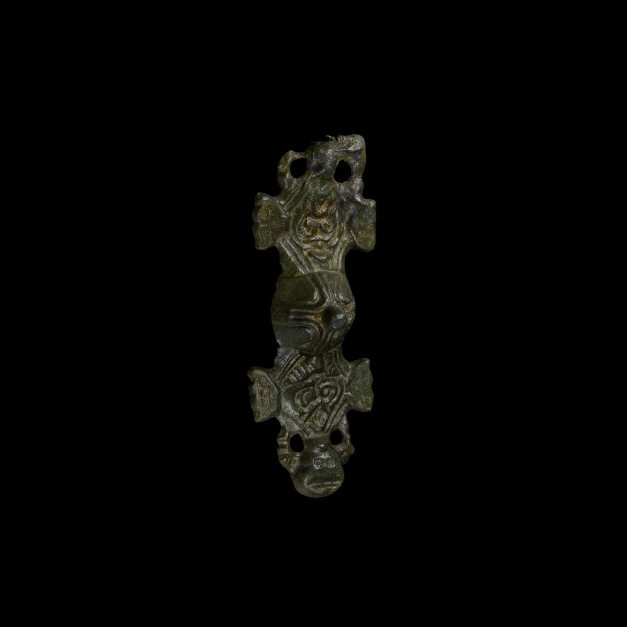 Viking Age Bronze Equal-Arm Brooch