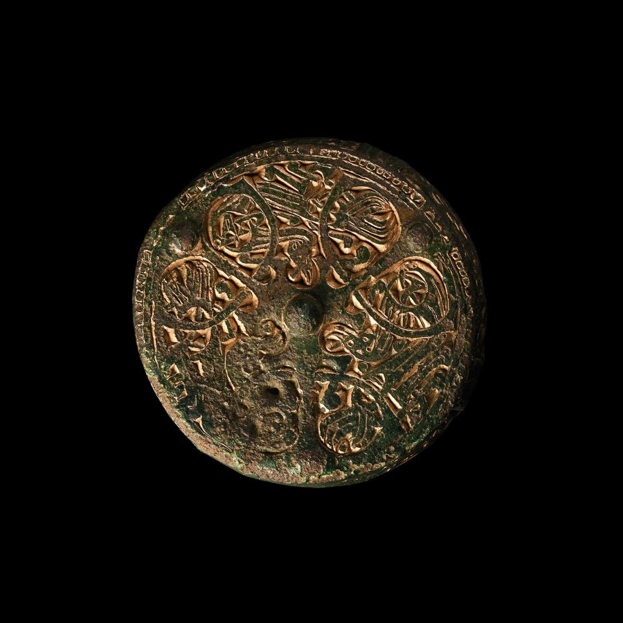 Viking Age Gilt Bronze Oseberg Box Brooch with Entwined Animals