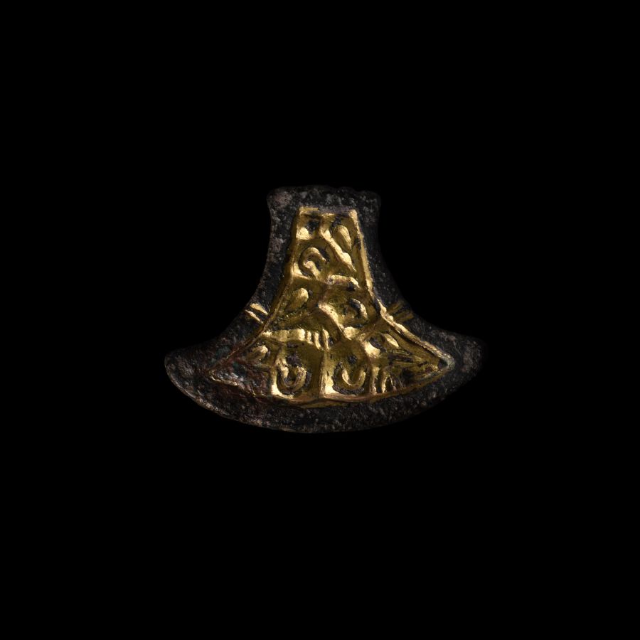 Anglo-Saxon Gilt Bronze Horse Harness Mount