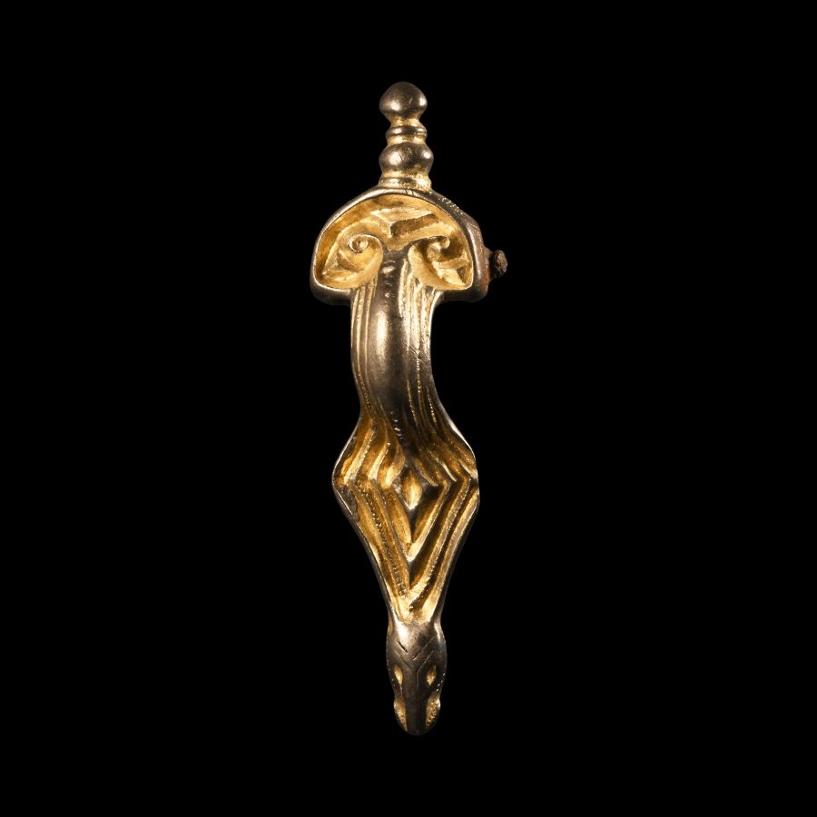 Frankish Silver-Gilt Radiate-Headed Brooch