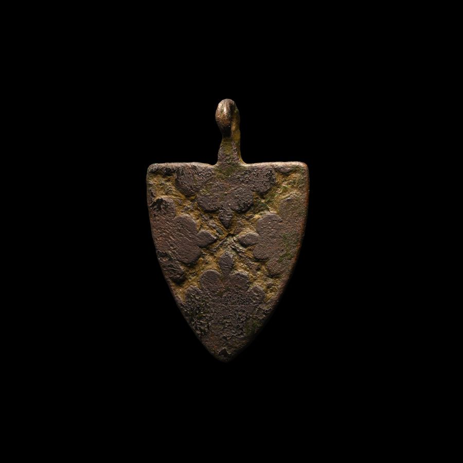Medieval Bronze Knight's Heraldic Horse Harness Pendant
