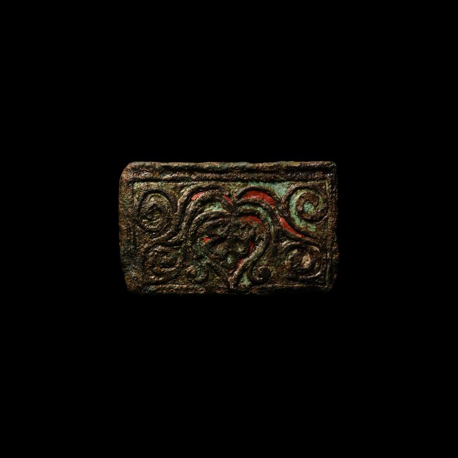 Iron Age British Celtic Brigantes Bronze Enamelled Box Fitting