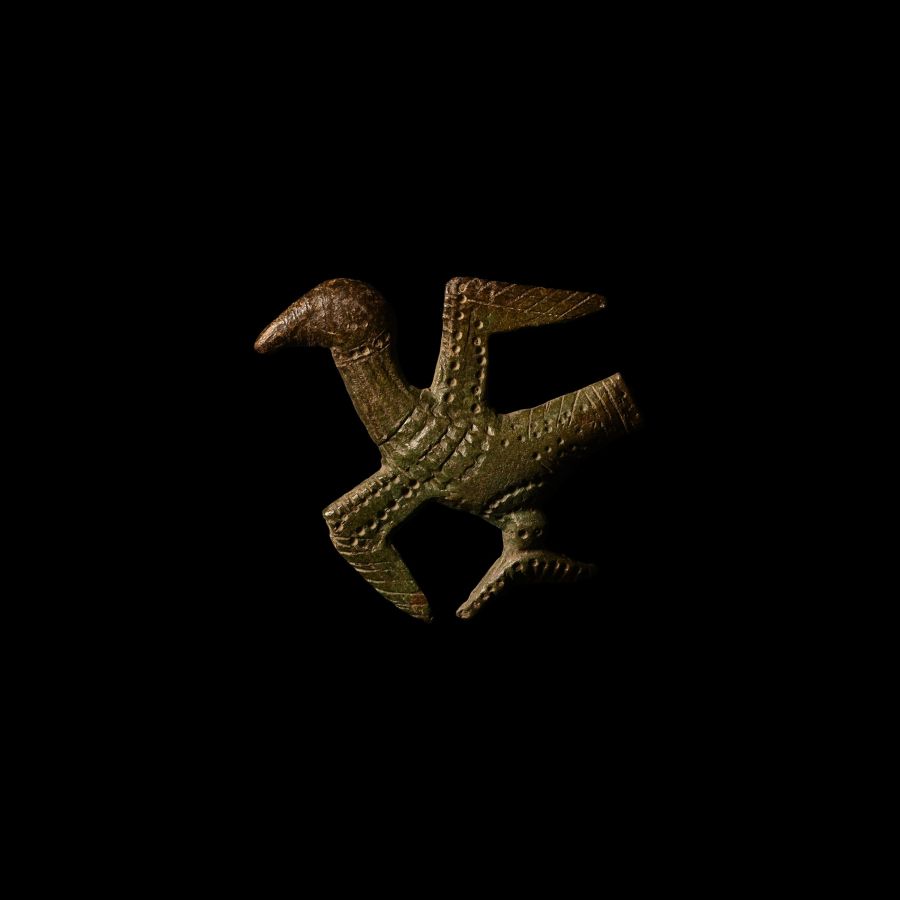 Viking Age Bronze Bird Mount