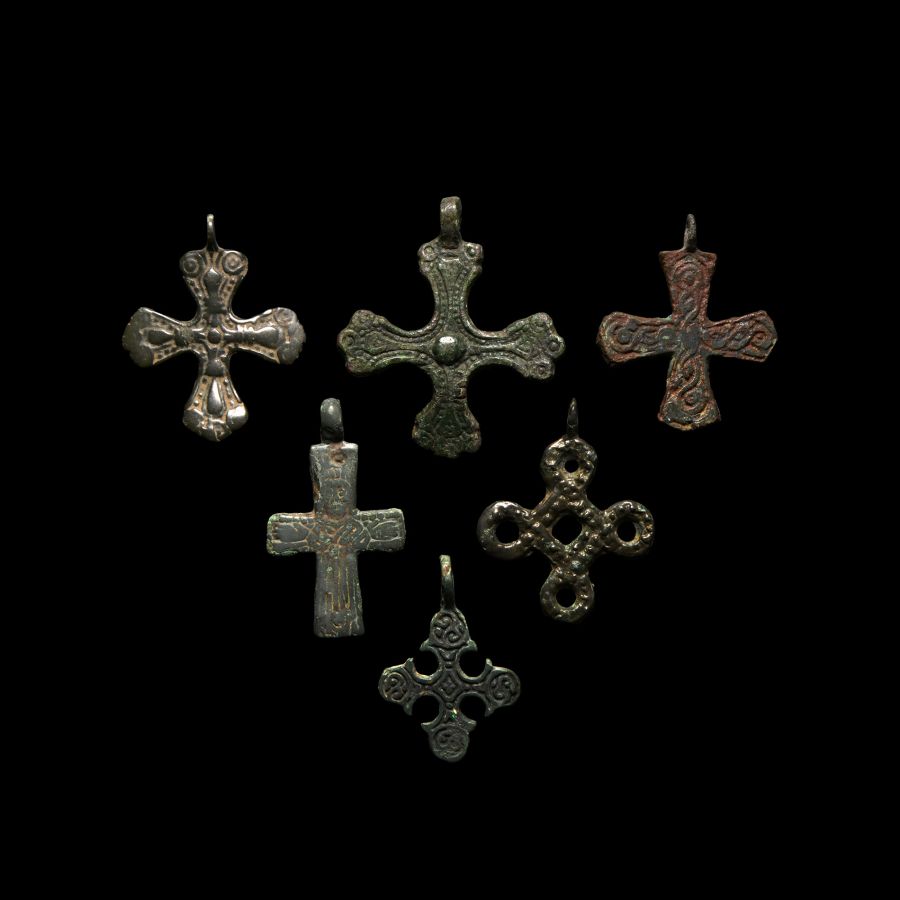 Viking Age Bronze Cross Pendant Collection