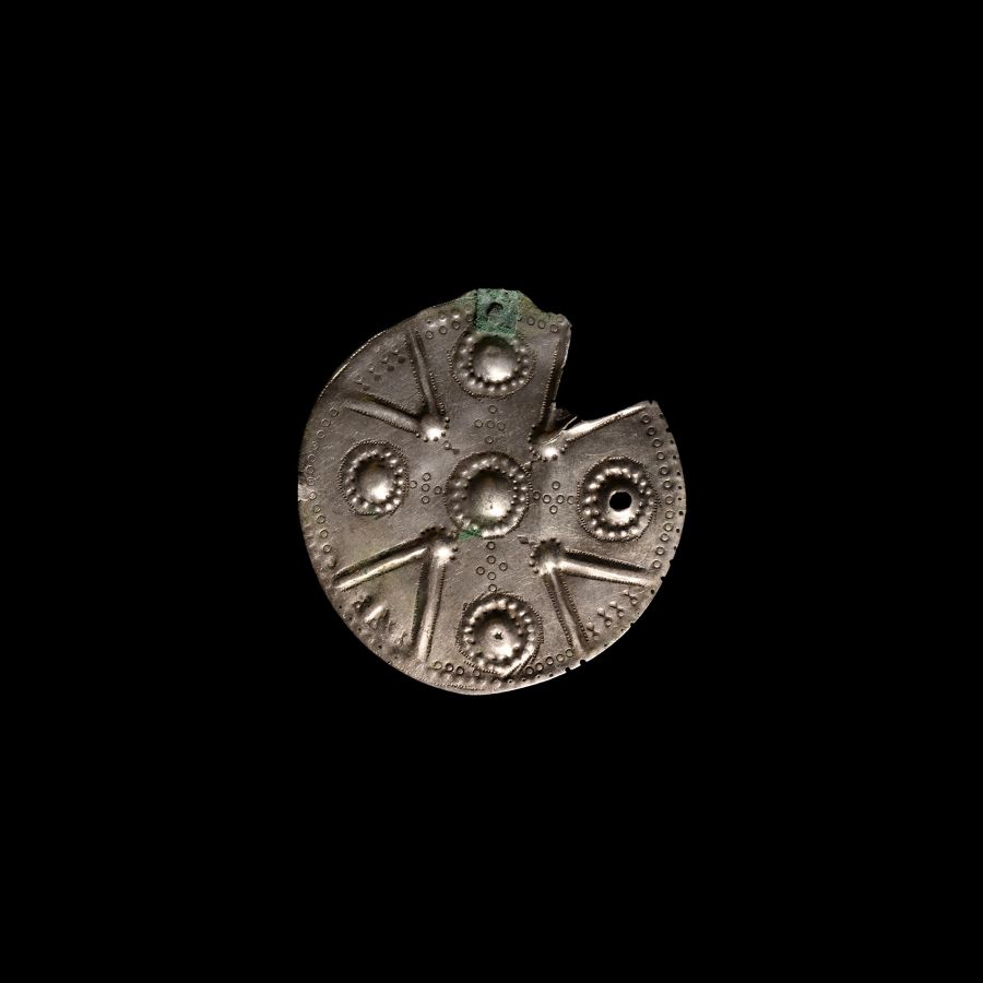 Viking Silver Pendant with Expanding Cross