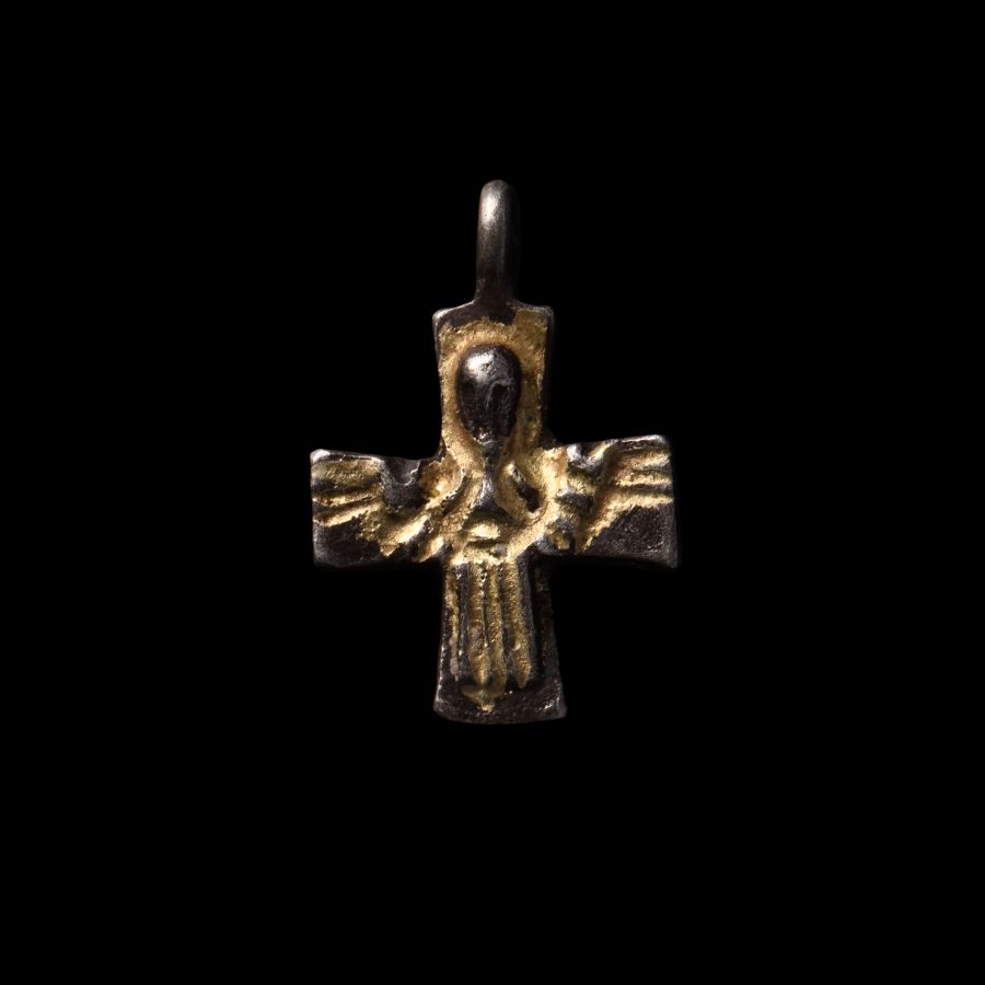 Viking Silver-Gilt Cross Pendant