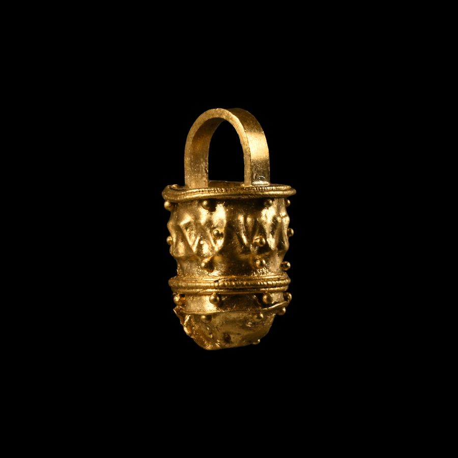 Pre-Viking Gold Filigree Aroma Bucket Pendant