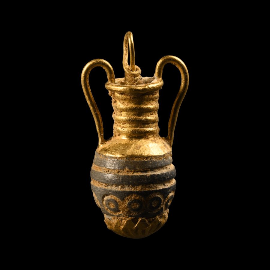 Gold Amphora-Shaped Pendant