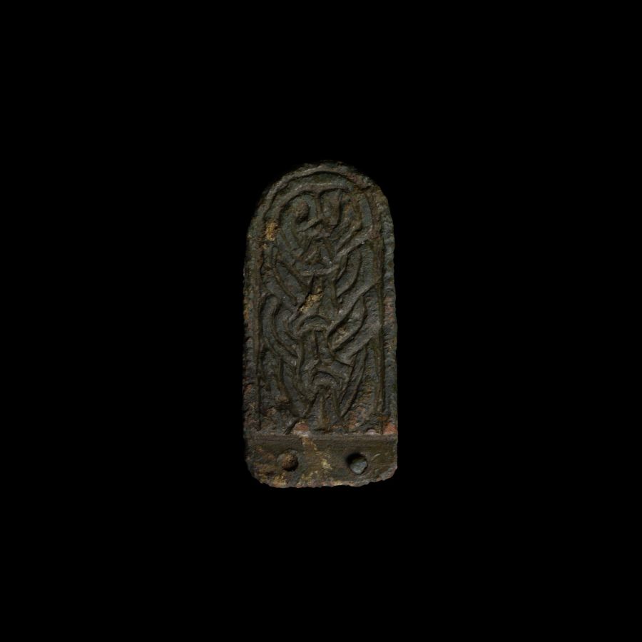 Anglo-Saxon Bronze Zoomorphic Bifacial Strap End