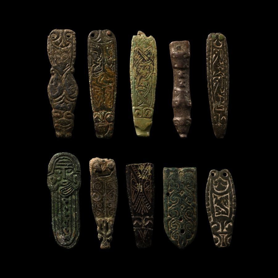 Saxon And Other Bronze Zoomorphic Strap End Collection