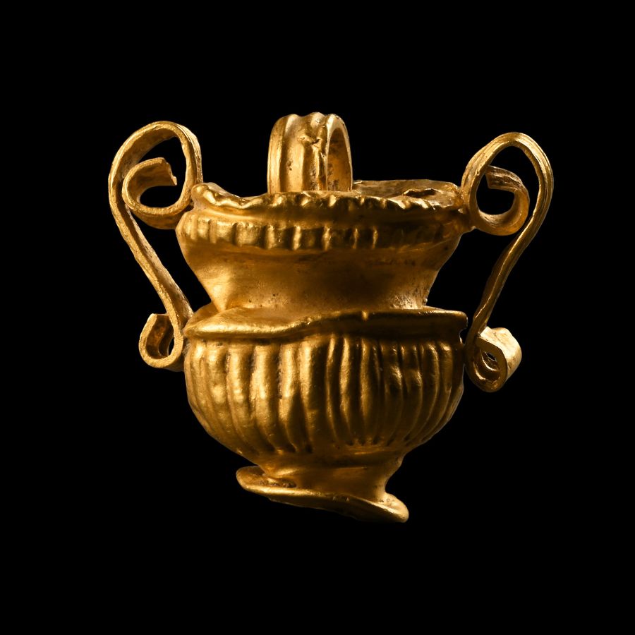 Hellenistic Gold Amphora-Shaped Pendant