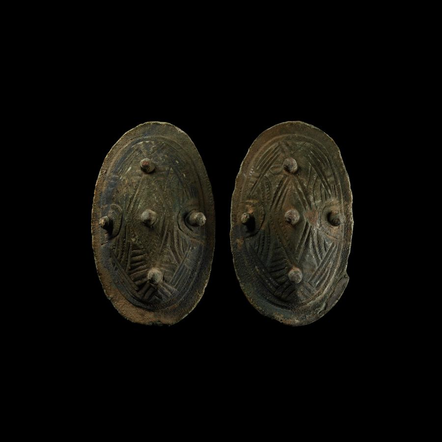 Viking Age Bronze Tortoise Brooch Pair