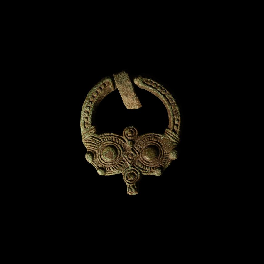 Viking Age Decorated Bronze Brooch