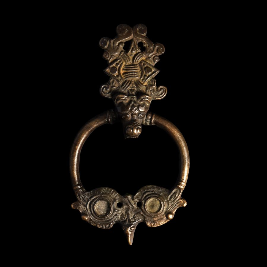 Viking Age Bronze Penannular Brooch with Dragon