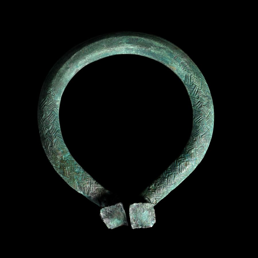 Large Viking Age Bronze Decorated Penannular Brooch
