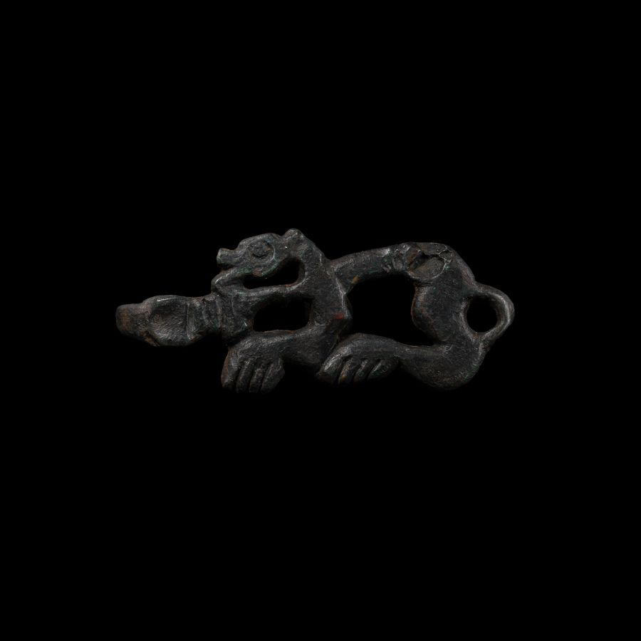 Viking Age Bronze Openwork Beast Mount