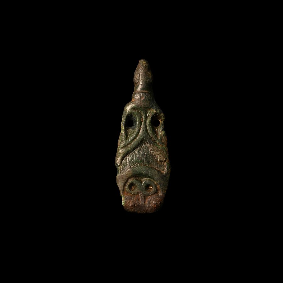 Saxon Bronze Zoomorphic Strap End