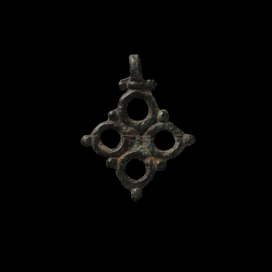 Viking Age Bronze Lozenge-Shaped Pendant