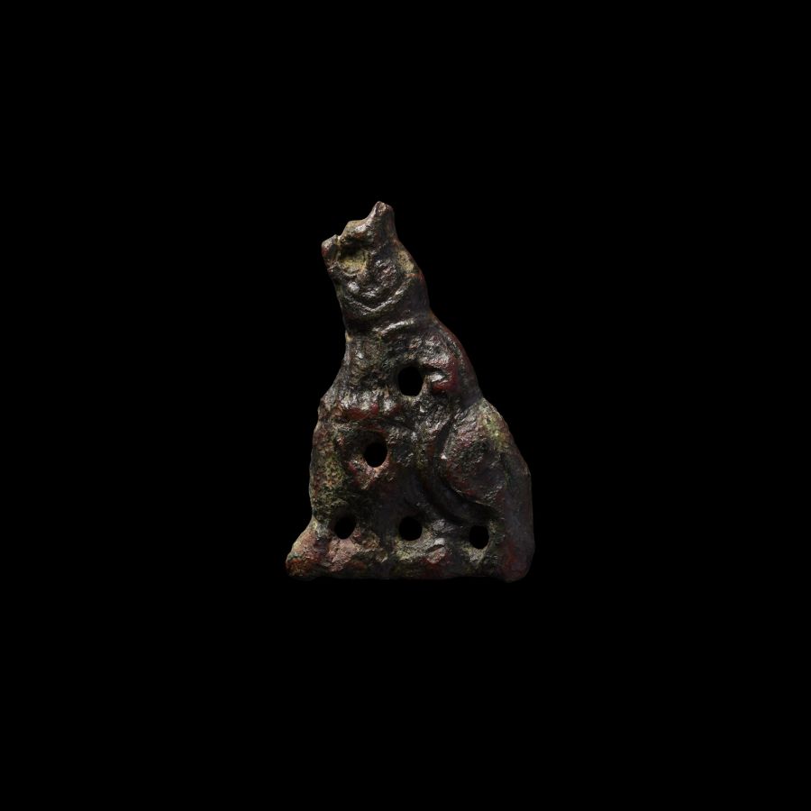 Viking Bronze Howling Beast Mount