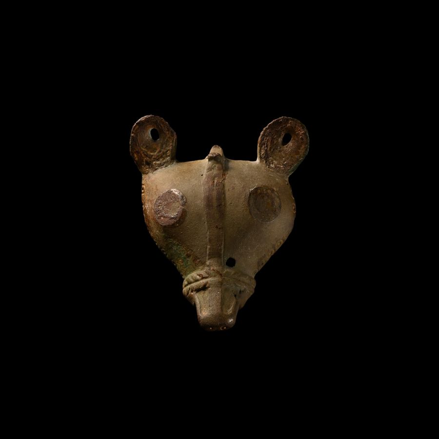 Pre-Viking Bronze Animal Head Pendant