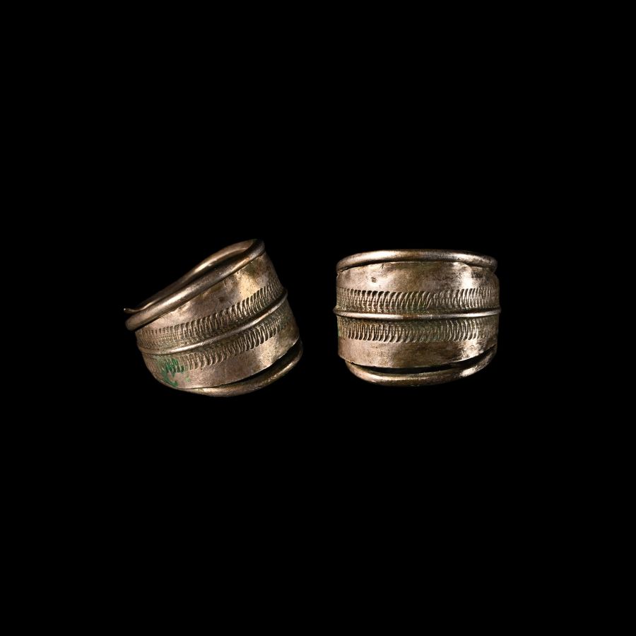 Viking Silver Ring with Engraved Design