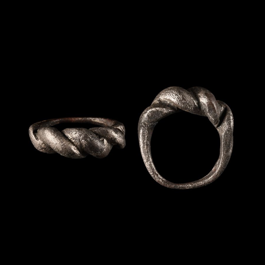 Viking Twisted Silver Ring