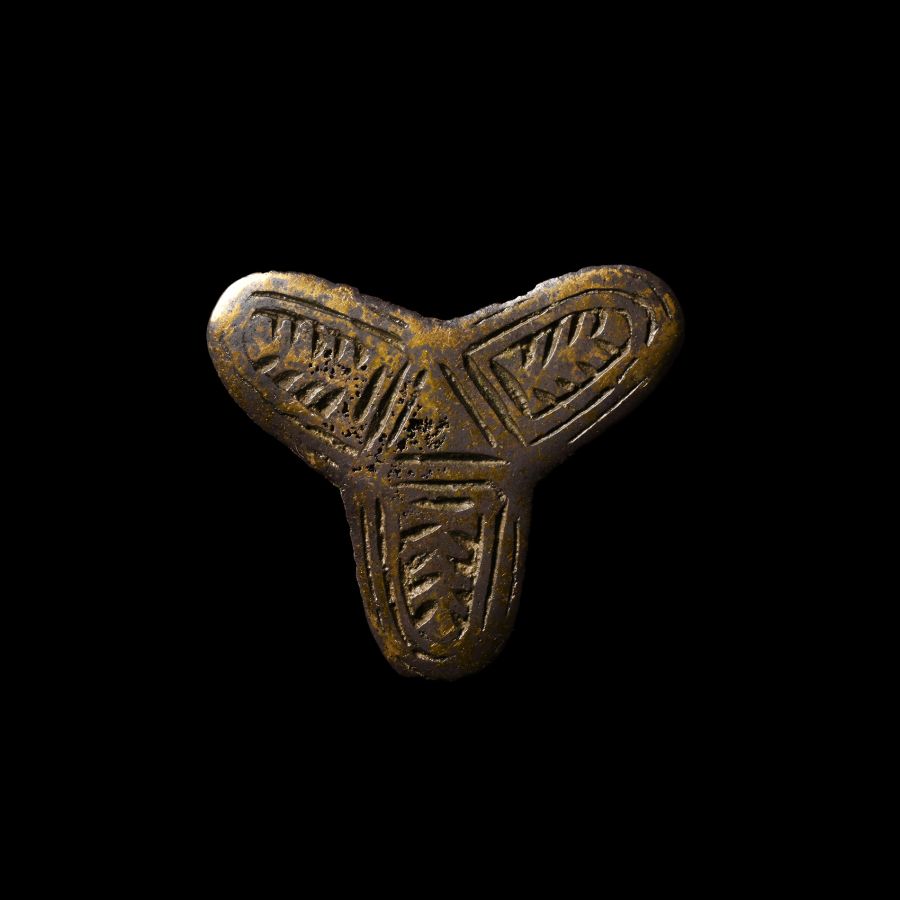 Viking Bronze Trefoil Brooch
