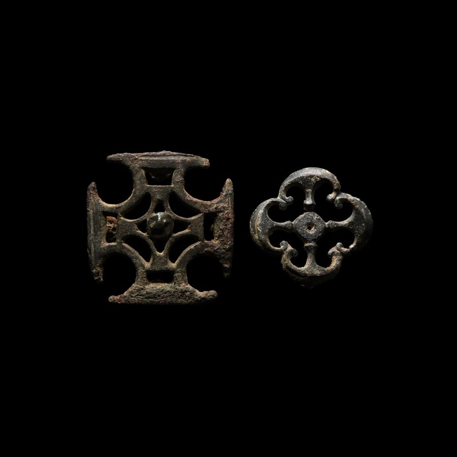 Roman Bronze Openwork Mount Group