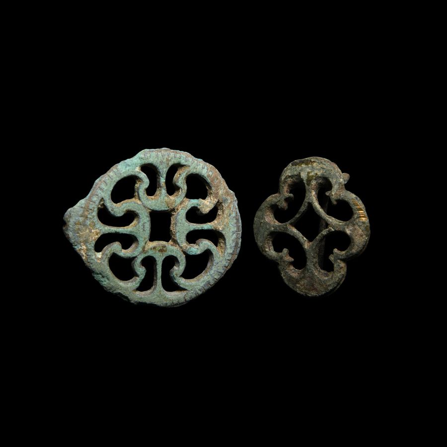 Roman Bronze Openwork Brooch Group