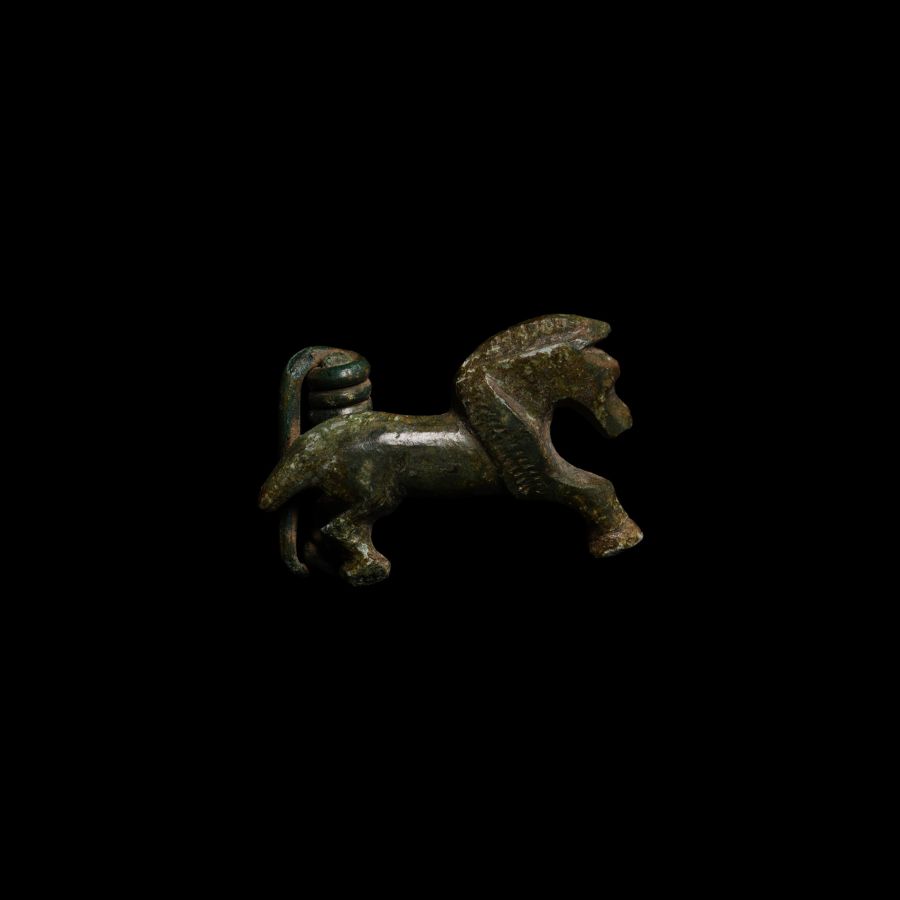Roman Bronze Horse Brooch