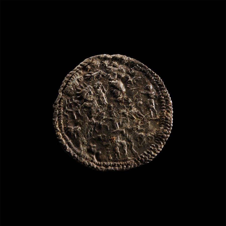 Roman Danubian Lead Plaque with Sol Invictus