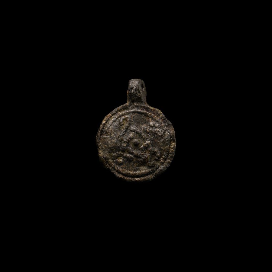 Viking Age Bronze Pendant with Interlace