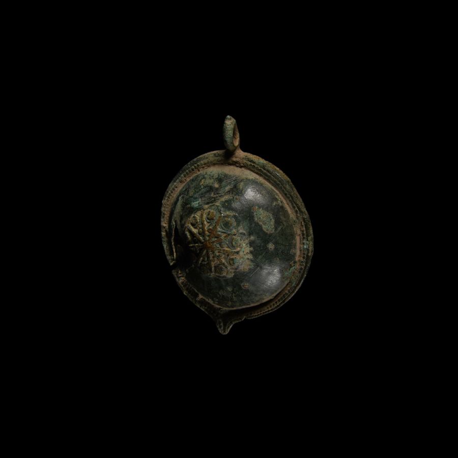Byzantine Bronze Horse Harness Boss Pendant