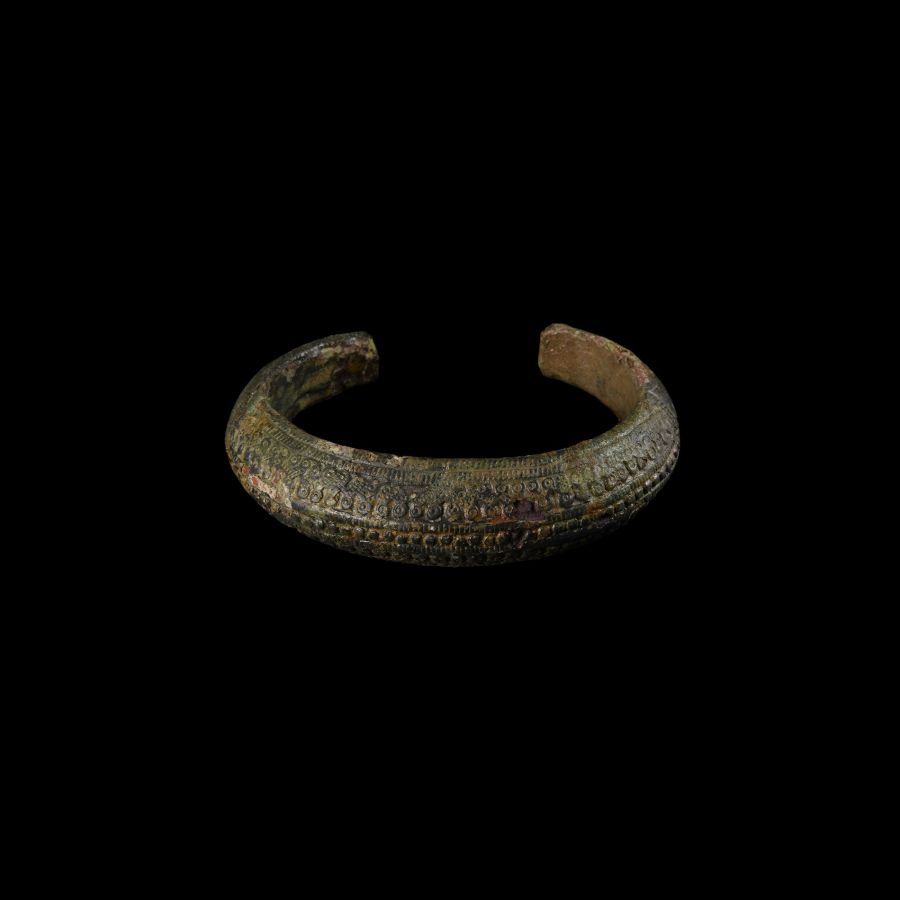 Viking Age Bronze Bracelet with Decoration