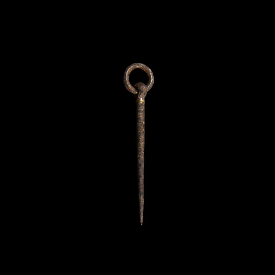 Viking Age Iron Inlaid Ring-Pin