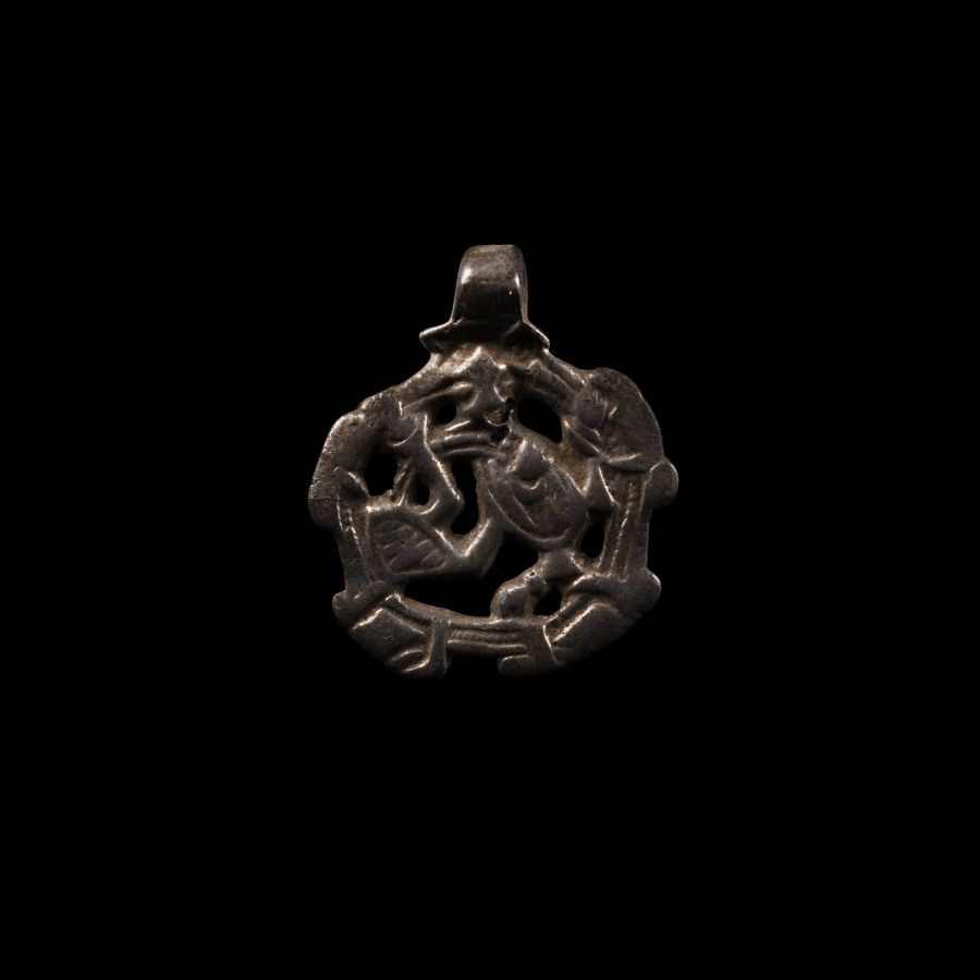 Viking Silver Gripping Beast Pendant
