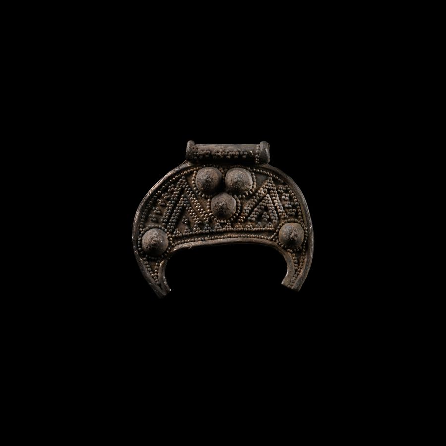 Viking Silver Filigree Lunar Pendant