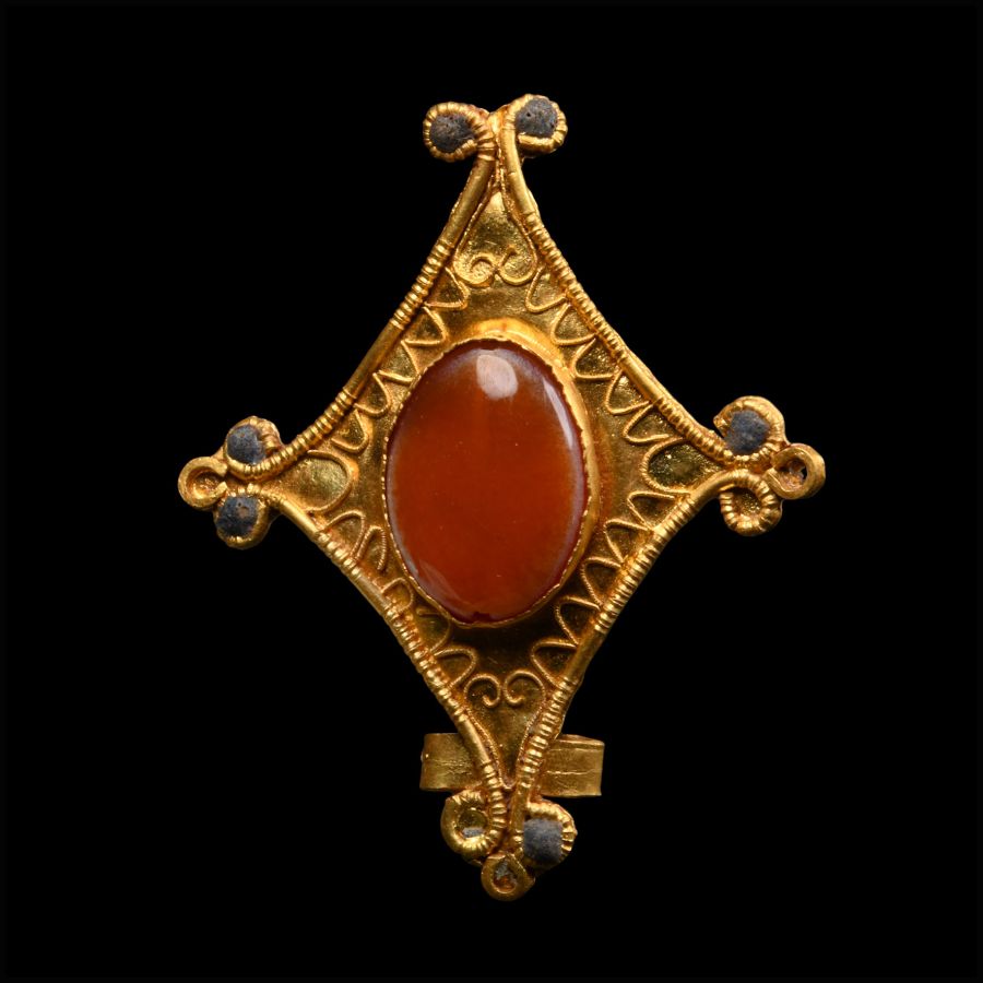 Gold Greek Style Brooch