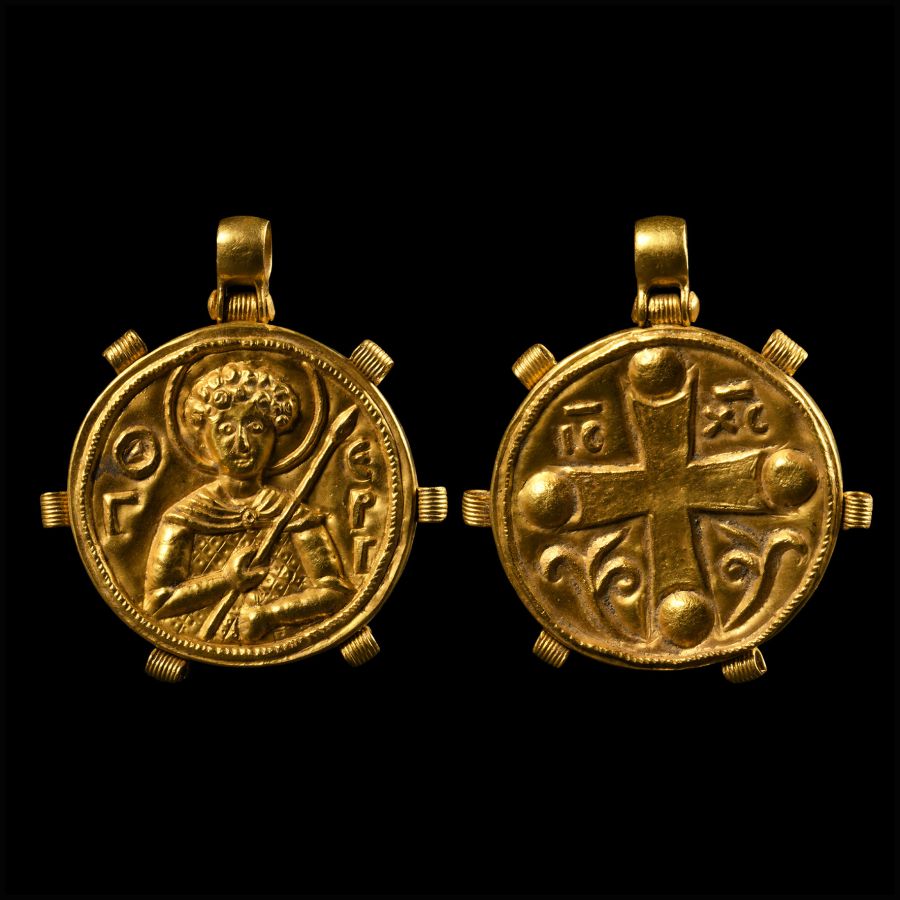 Gold Saint George Pendant