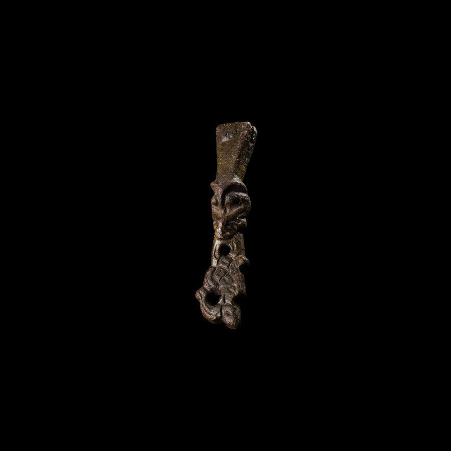 Viking Bronze Fenris Wolf Strap End
