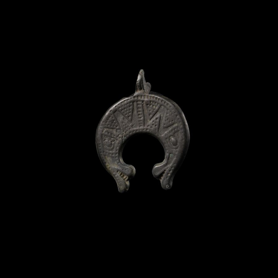 Viking Age Bronze Lunar Pendant
