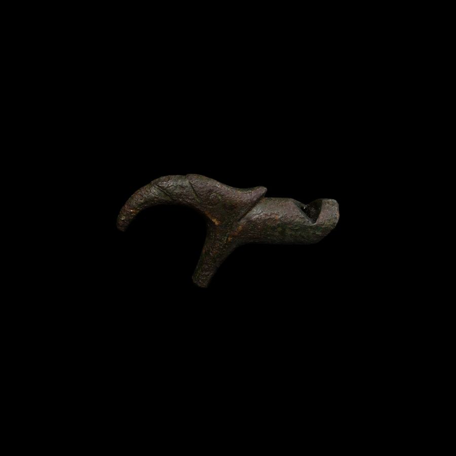 Tudor Period Bronze Bird-Headed Hawking Whistle